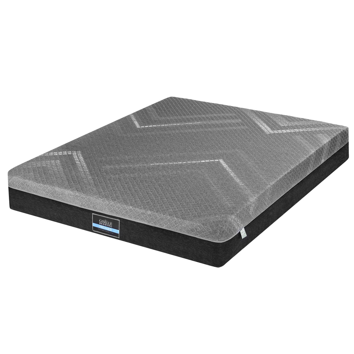 Giselle Double Mattress 26cm Firm Pocket Spring Dual Edge Support Dark Grey Awezingly
