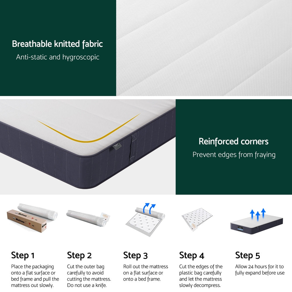 20cm Giselle Mattress King Single Bed Pocket Spring Mattresses Awezingly