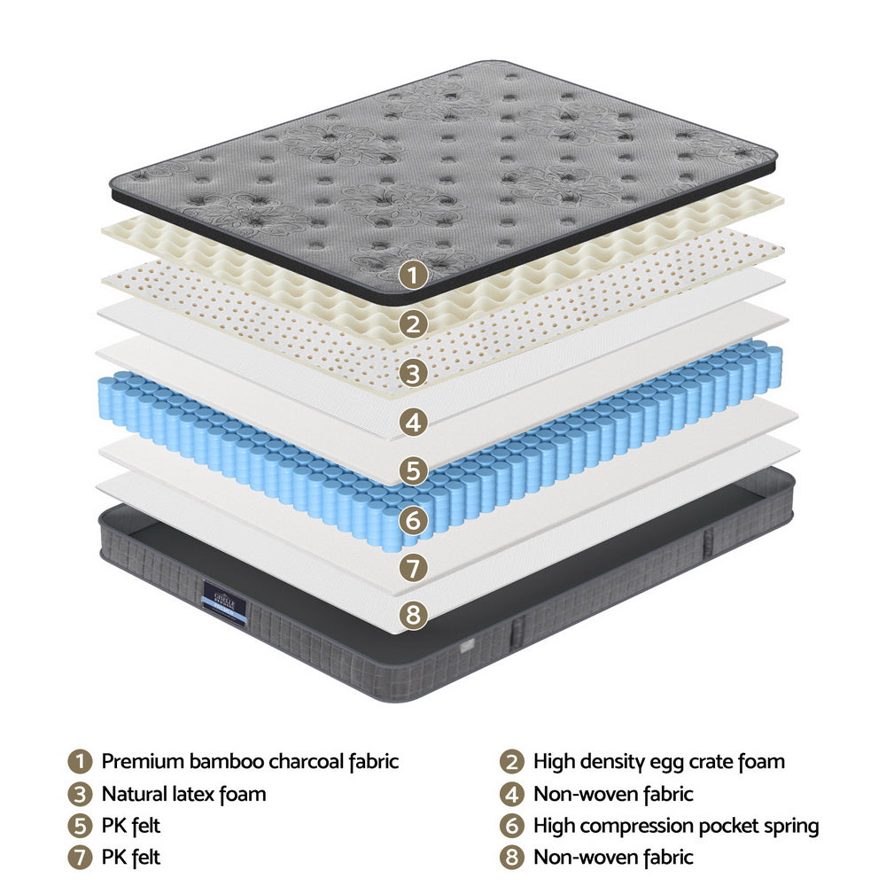 26cm Giselle Mattress King Latex Foam Mattresses Awezingly