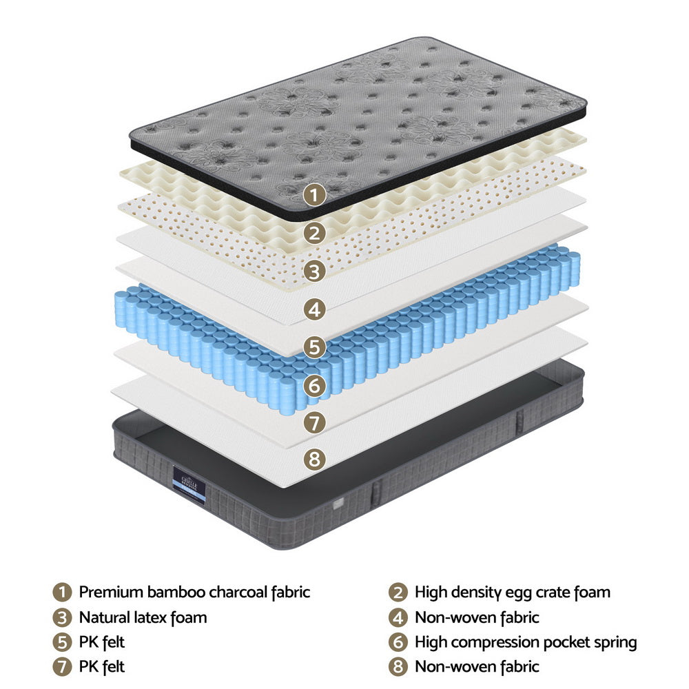 26cm Giselle Mattress King Single Latex Foam Mattresses Awezingly
