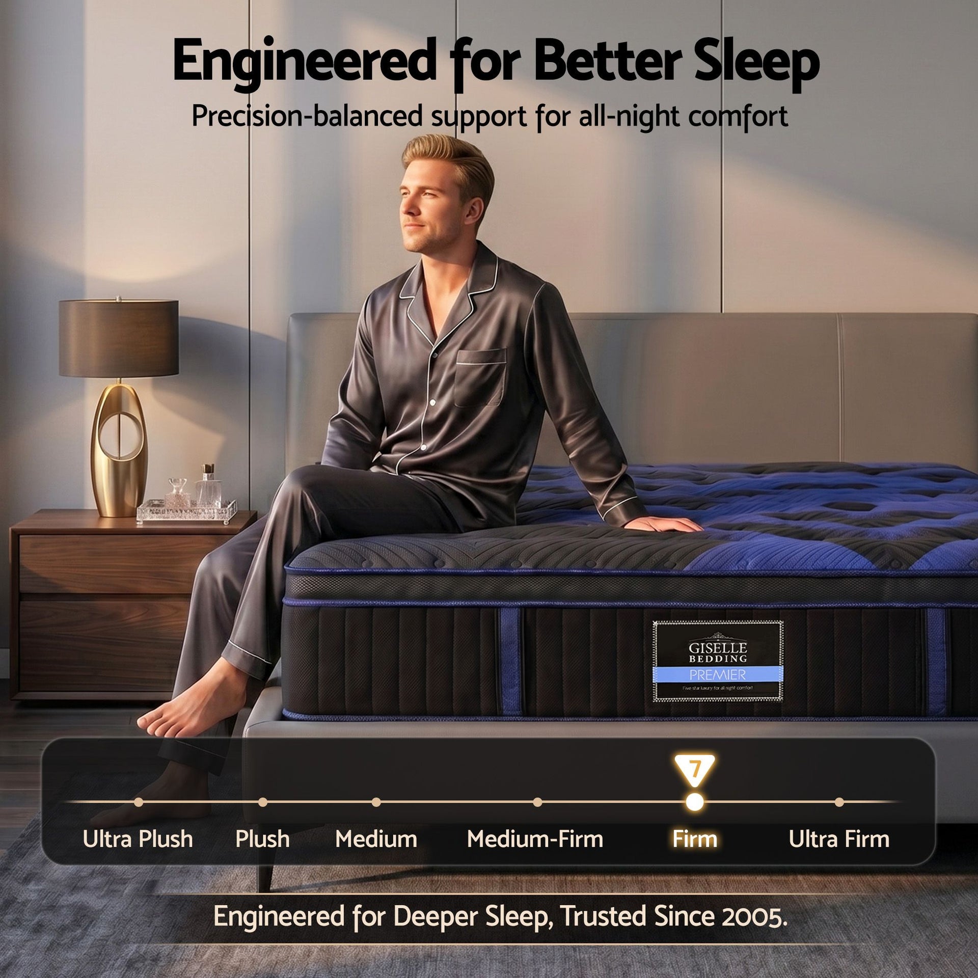 Giselle 34cm Double Hybrid Mattress with Cooling Gel Memory Foam and Edge Support Awezingly