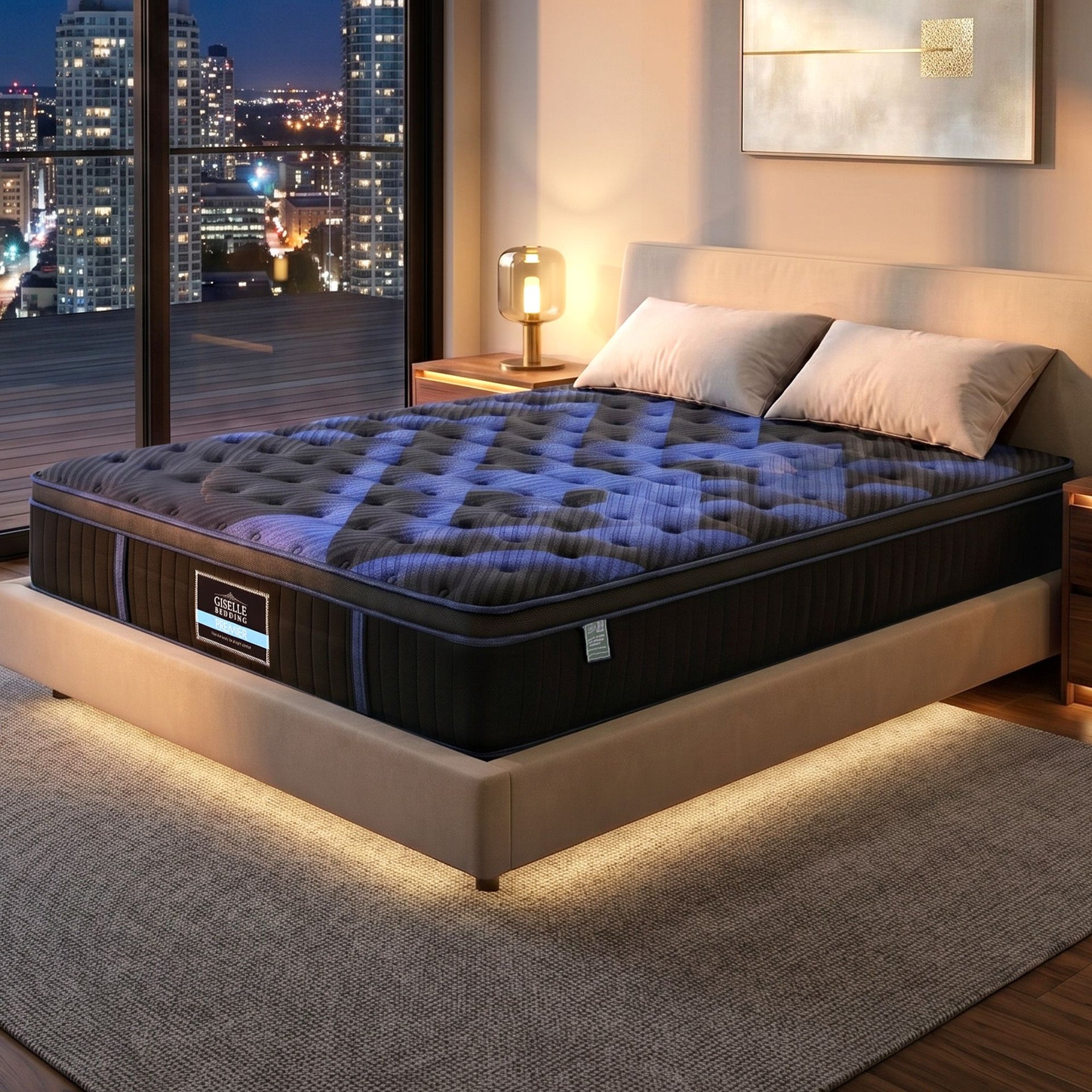 Giselle 34cm Double Hybrid Mattress with Cooling Gel Memory Foam and Edge Support Awezingly