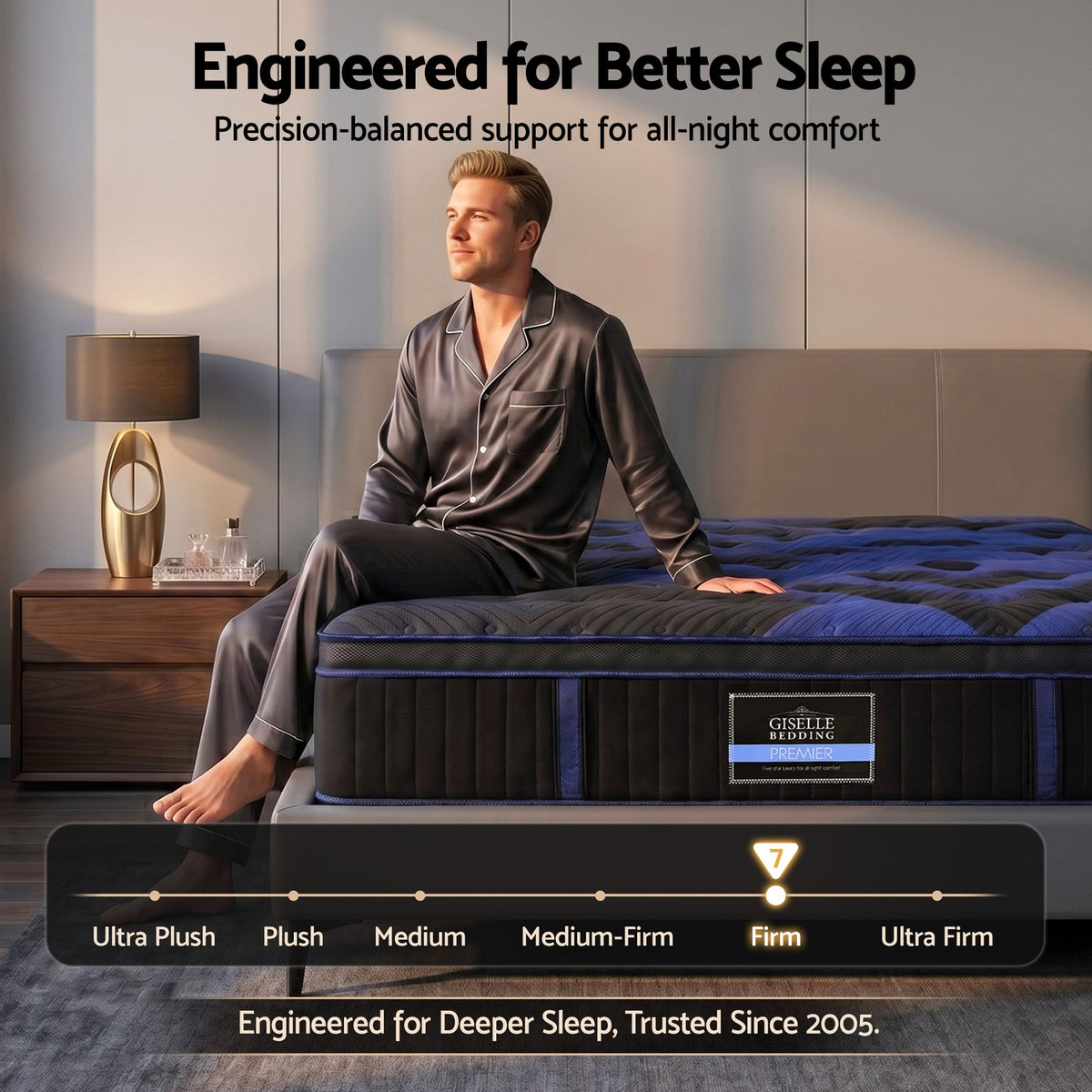 Giselle 34cm Queen Hybrid Mattress with Cooling Gel Memory Foam and Edge Support Awezingly
