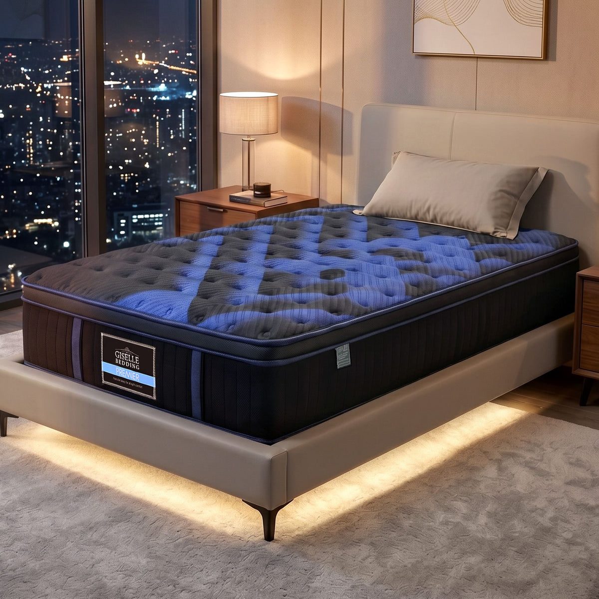 Giselle 34cm Single Hybrid Mattress with Cooling Gel Memory Foam and Edge Support Awezingly
