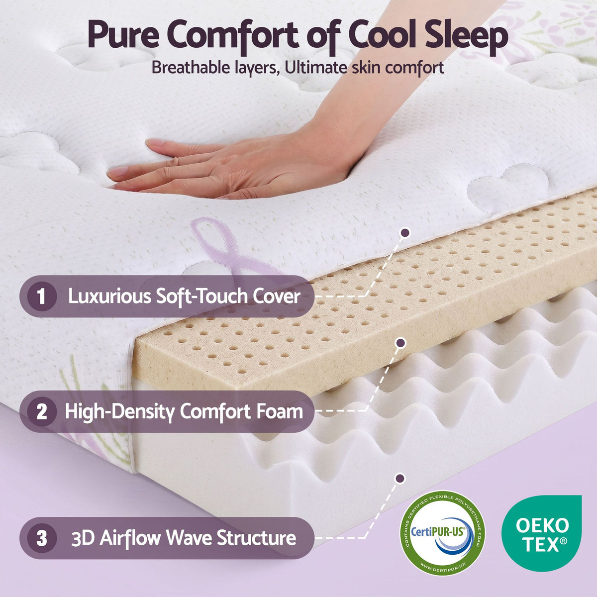 Giselle King Euro Top Mattress Firm Pocket Spring Edge Support Awezingly
