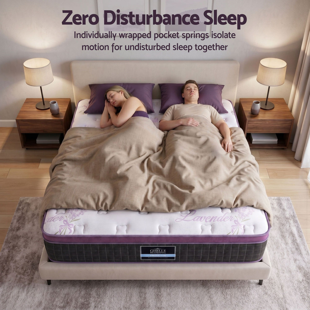 Giselle Queen Euro Top Mattress Firm Pocket Spring Edge Support Awezingly