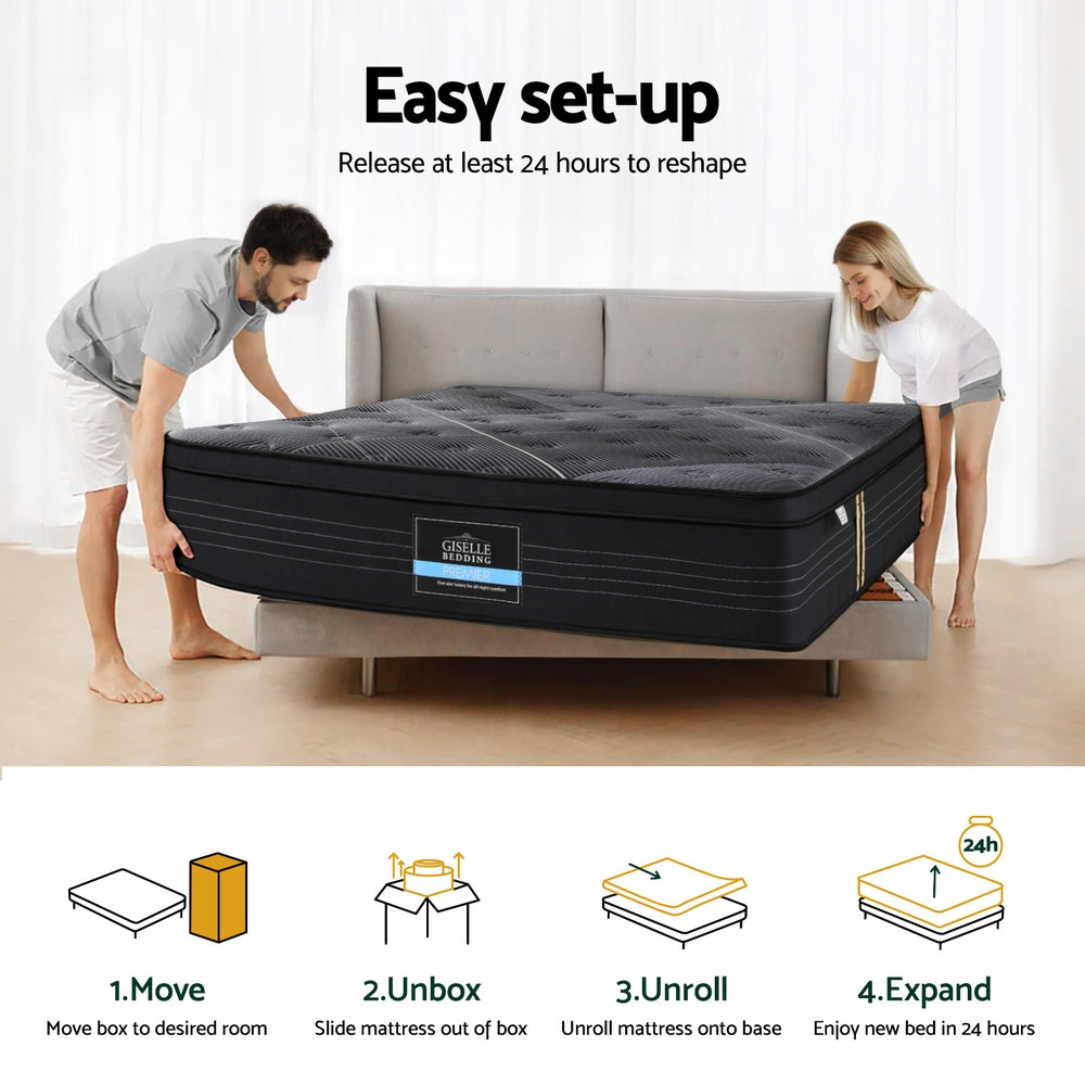 35cm Giselle Mattress Double Bed Bamboo Pocket Firm Foam Giselle Bedding