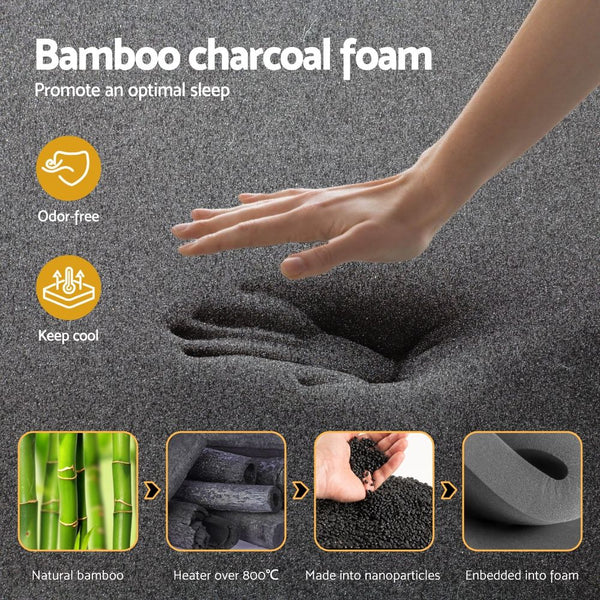 35cm Giselle Mattress Single Bed Bamboo Pocket Firm Foam Giselle Bedding