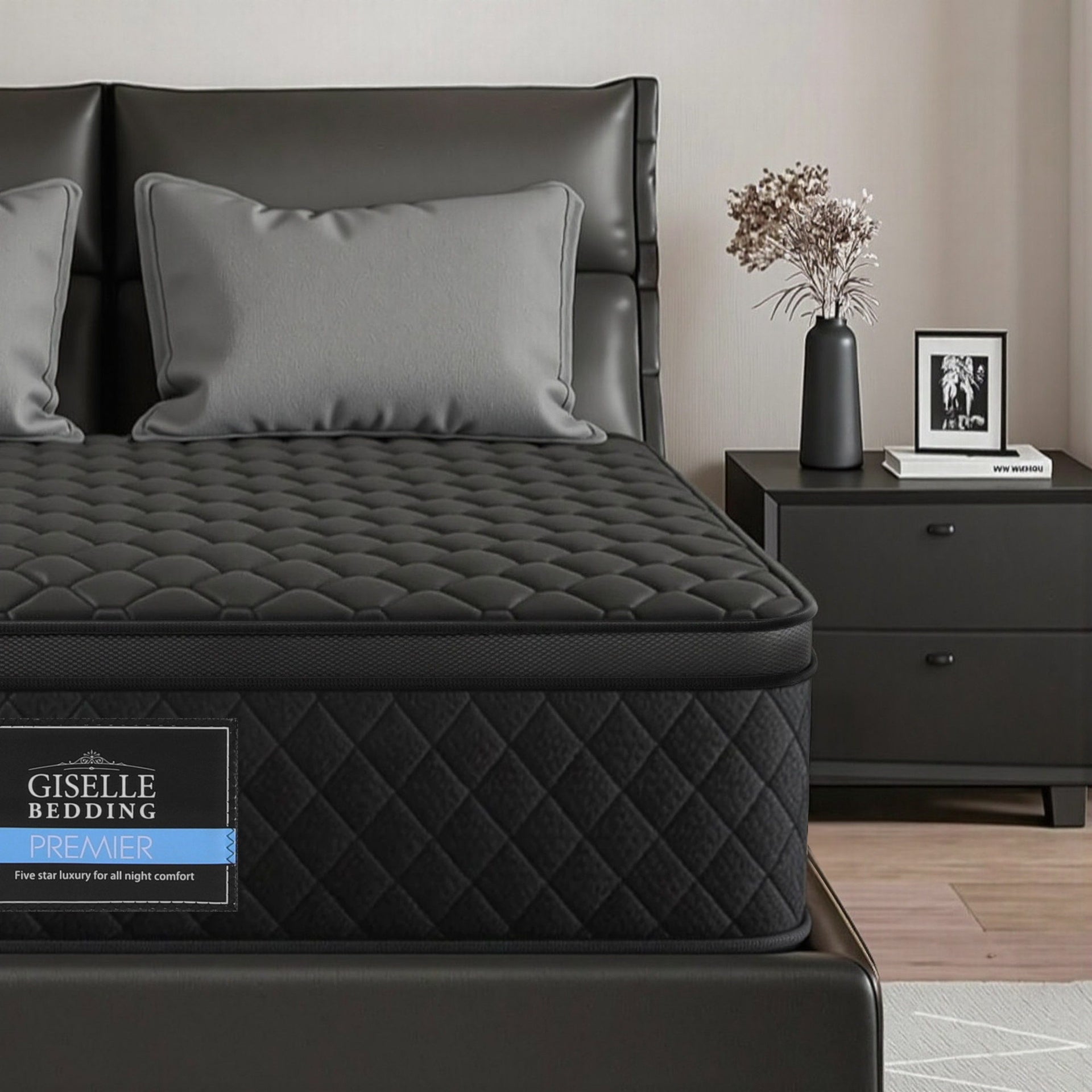 Giselle Bedding Mattress 34cm 5-Zone Pocket Spring Egg-crate Memory Foam Double Giselle Bedding