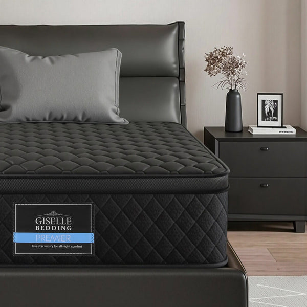 Giselle Bedding Mattress 34cm 5-Zone Pocket Spring Egg-crate Memory Foam King Single Giselle Bedding