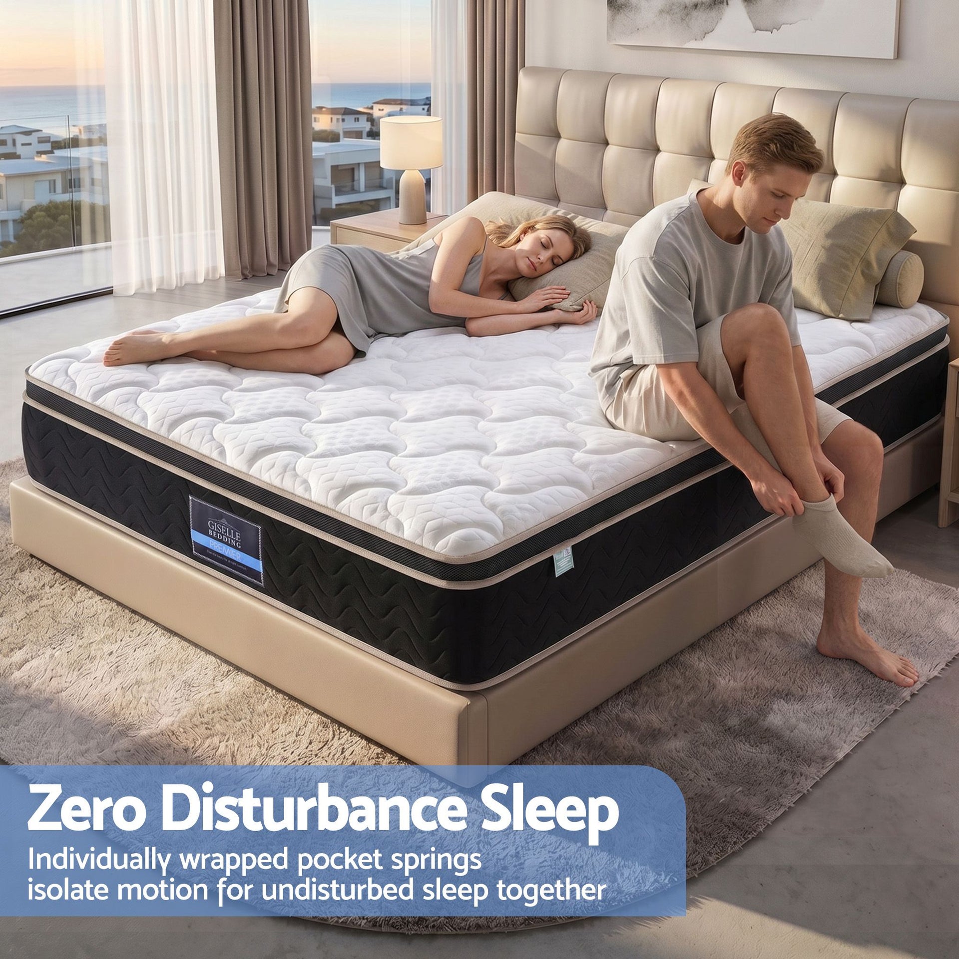 Giselle 35cm King Mattress Firm with Copper Memory Foam and Edge Support Awezingly