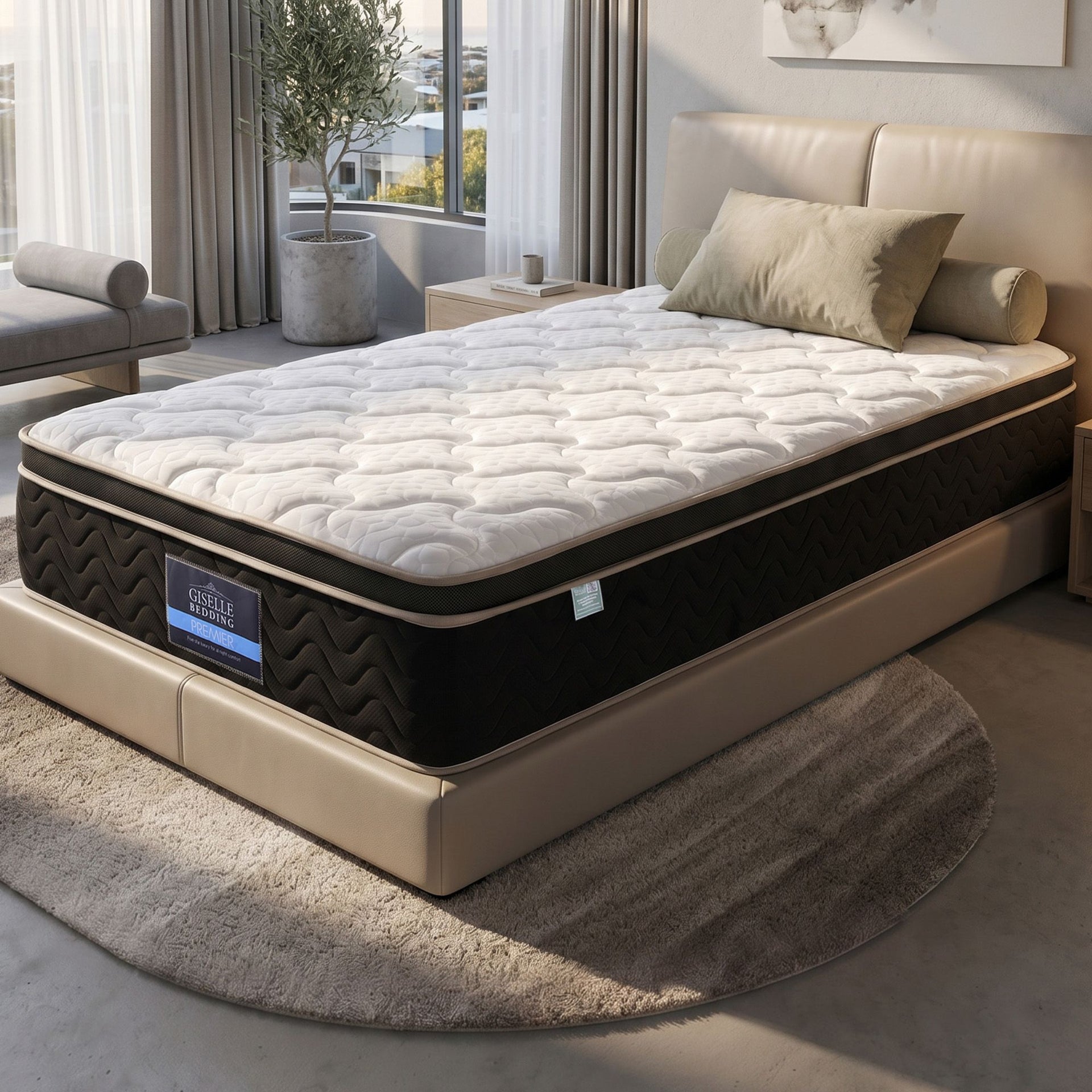 Giselle 35cm King Single Mattress Firm with Copper Memory Foam and Edge Support Awezingly