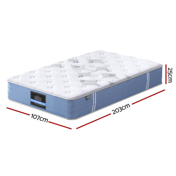 25cm Giselle Mattress King Single Bed Pocket Spring Mattresses Giselle Bedding