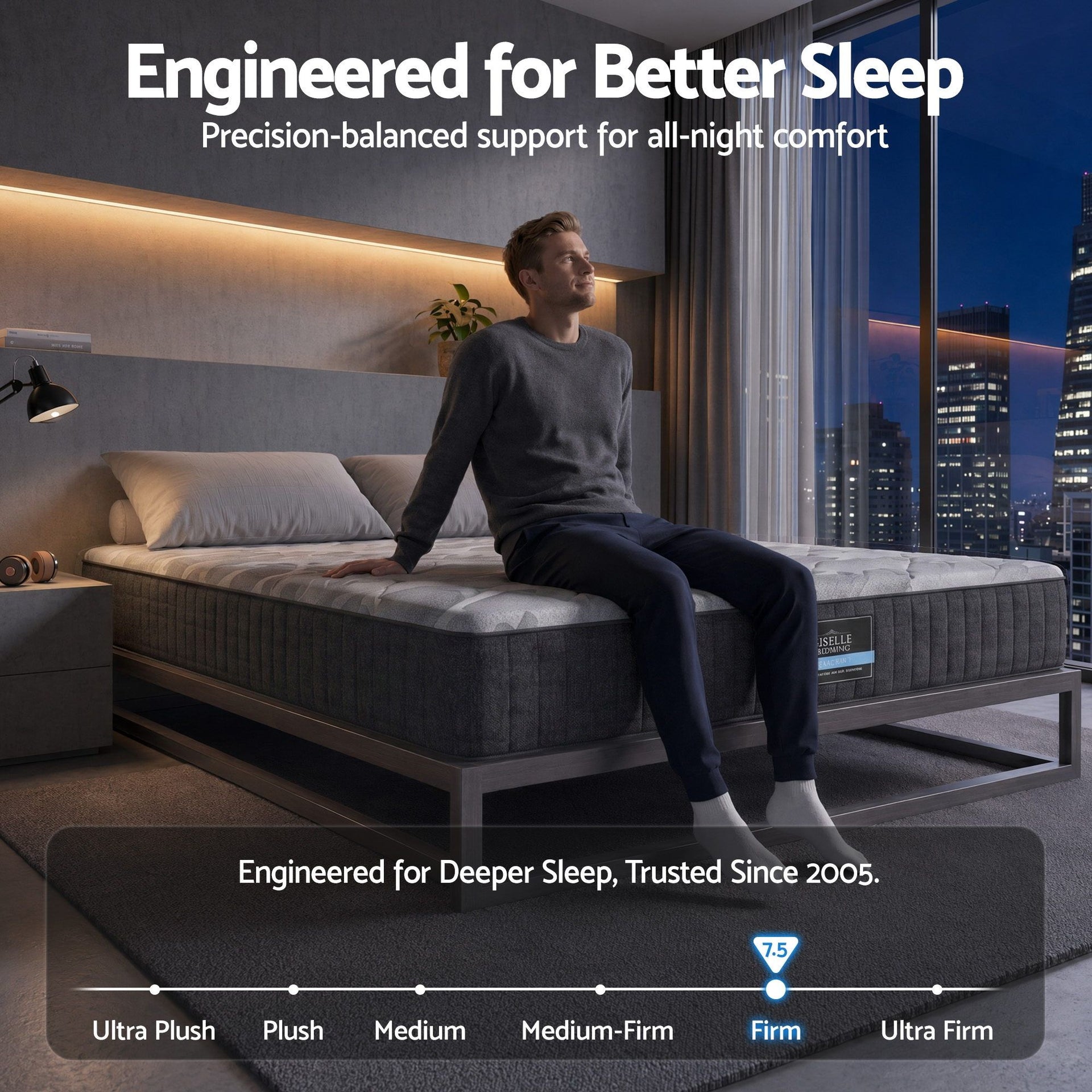 Giselle 30cm Double Mattress with Edge Support and 5-Zone Comfort Awezingly
