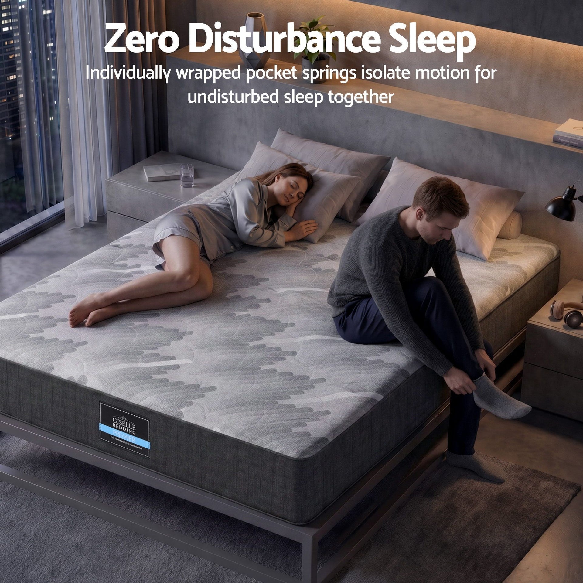 Giselle 30cm Double Mattress with Edge Support and 5-Zone Comfort Awezingly