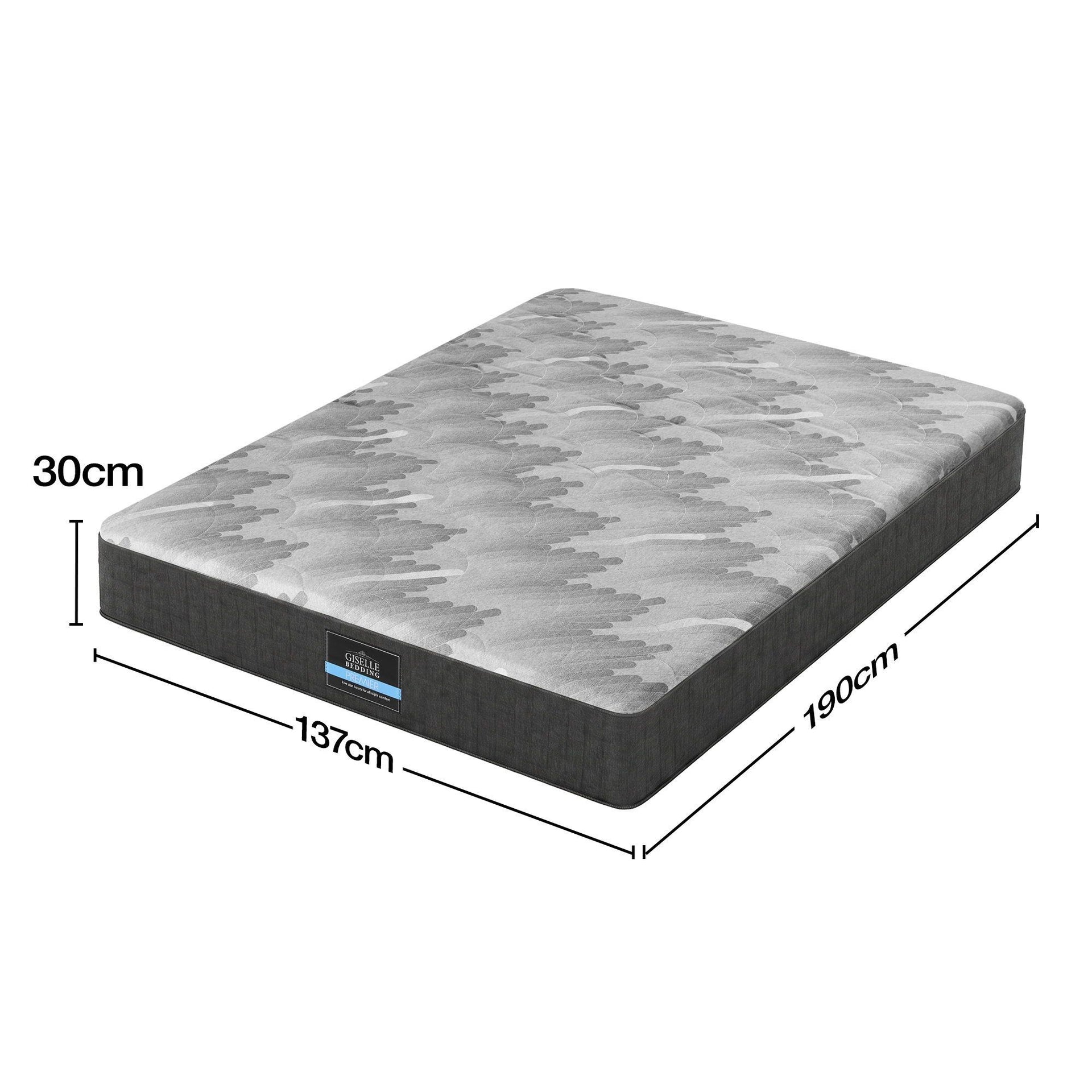 Giselle 30cm Double Mattress with Edge Support and 5-Zone Comfort Awezingly