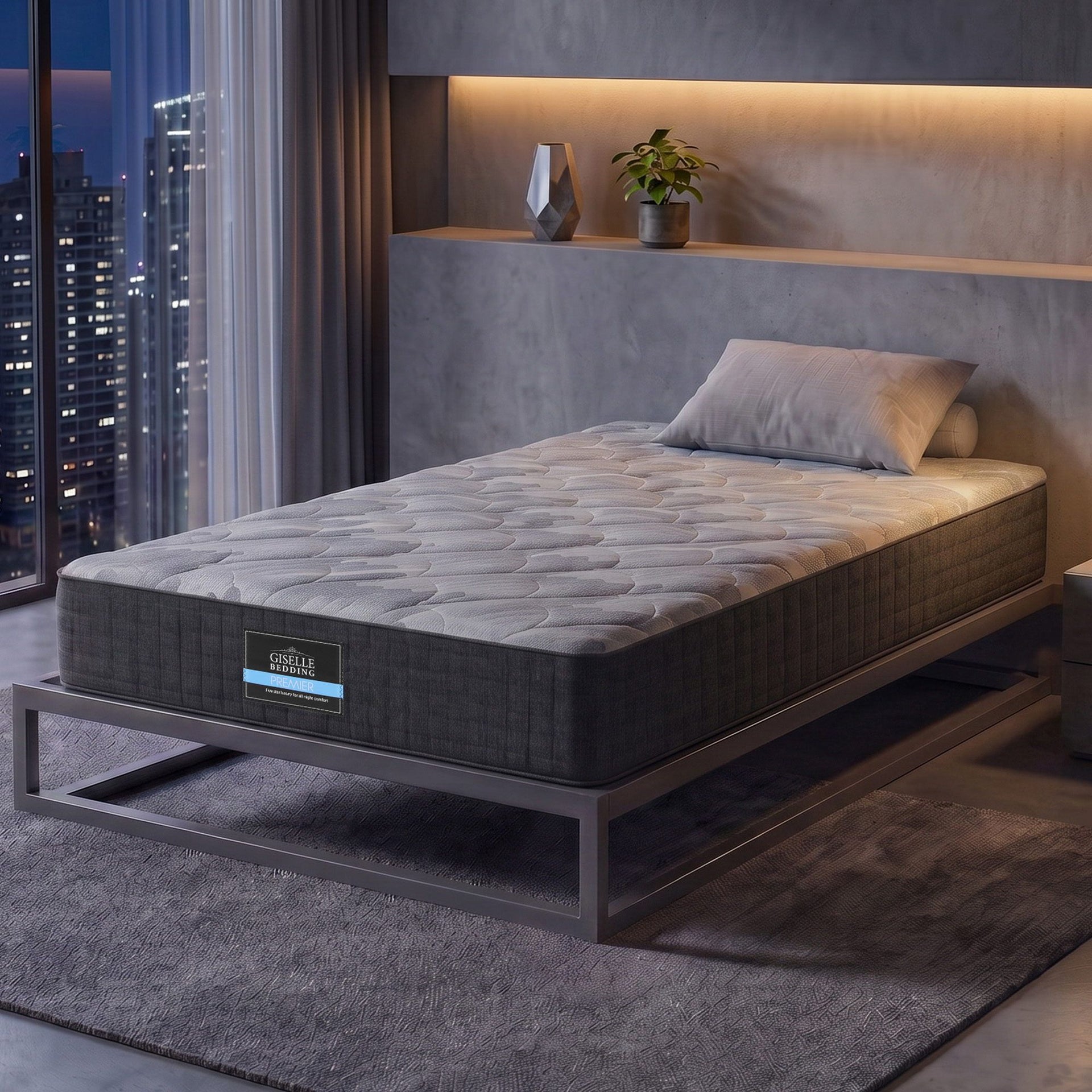 Giselle 30cm Single Mattress with Edge Support and 5-Zone Comfort Awezingly