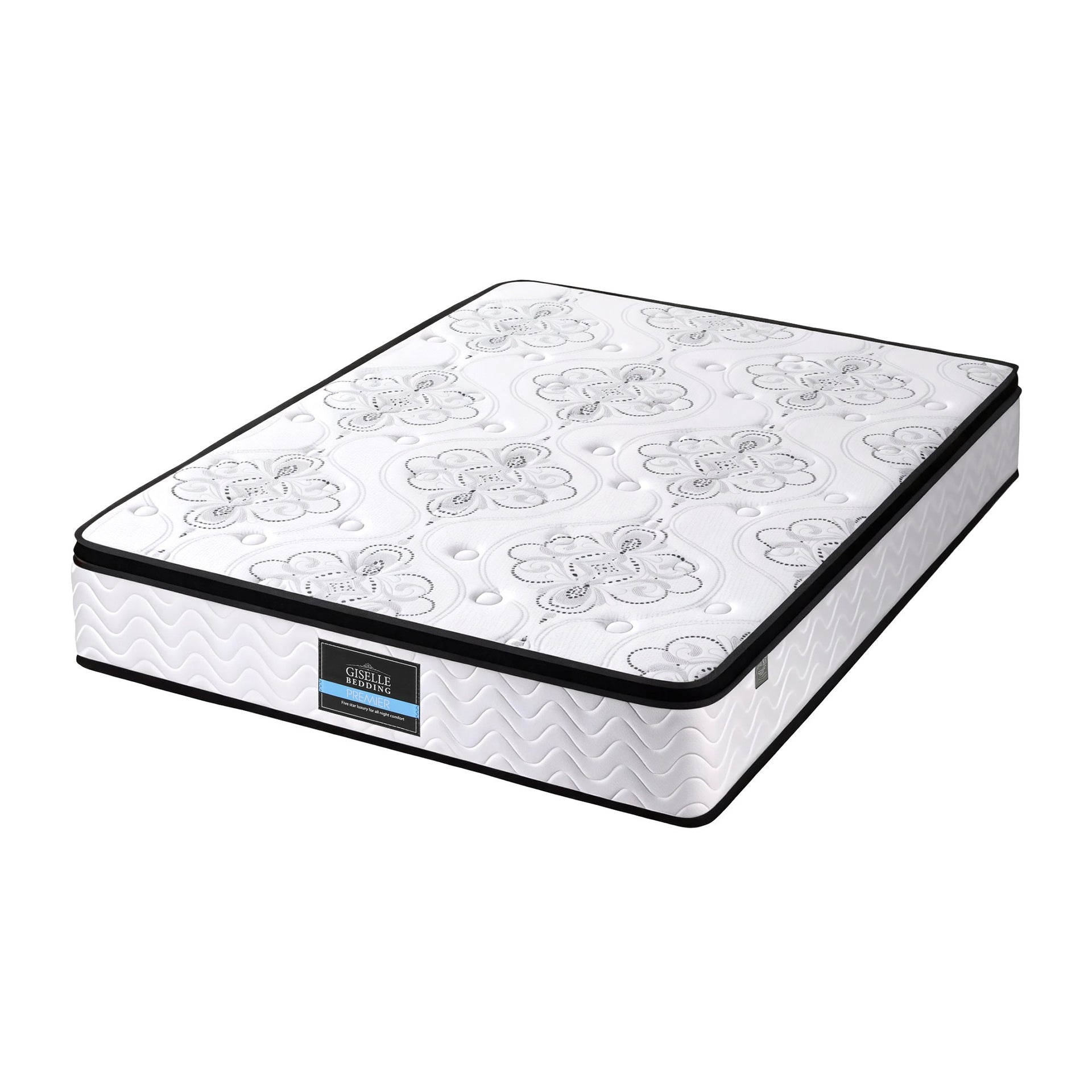Giselle Bedding King Mattress 30cm Pocket Spring Euro Top Medium Firm Foam Awezingly