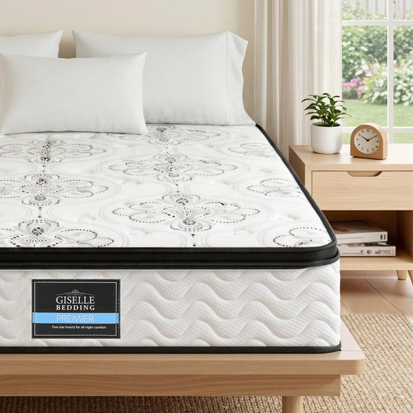 Giselle Bedding King Mattress 30cm Pocket Spring Euro Top Medium Firm Foam Awezingly