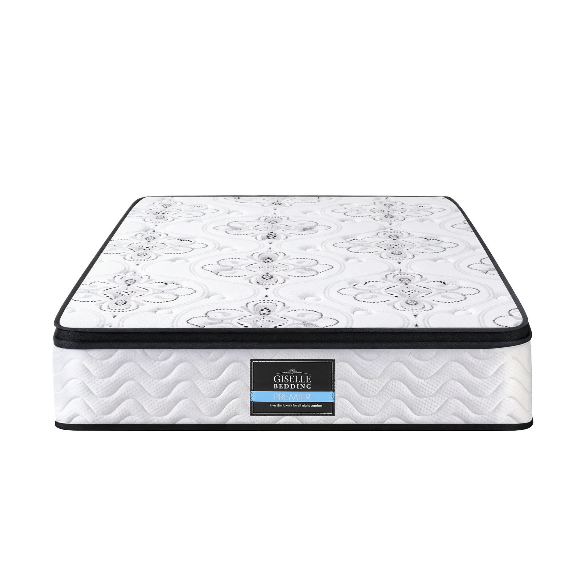 Giselle Bedding Single Mattress 30cm Pocket Spring Euro Top Medium Firm Foam Awezingly