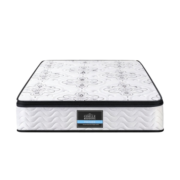 Giselle Bedding Single Mattress 30cm Pocket Spring Euro Top Medium Firm Foam Awezingly