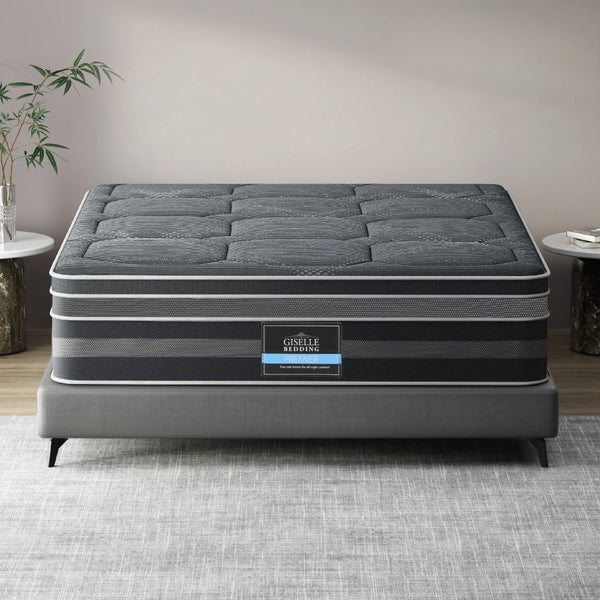 Giselle 35CM QUEEN Mattress Bed 7 Zone Dual Euro Top Pocket Spring Medium Firm Giselle Bedding