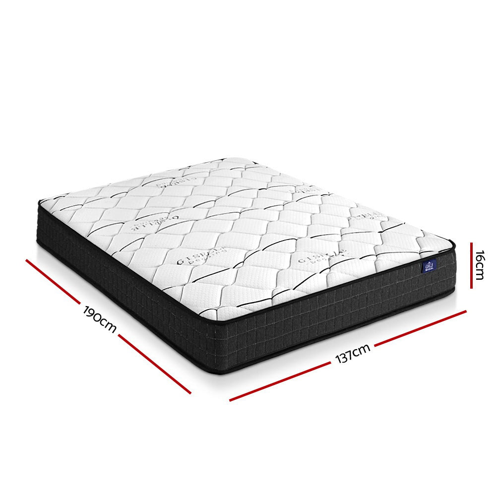 Giselle Bedding Glay Bonnell Spring Mattress 16cm Thick Double Giselle Bedding