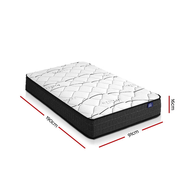 Giselle Bedding Glay Bonnell Spring Mattress 16cm Thick – Single Giselle Bedding