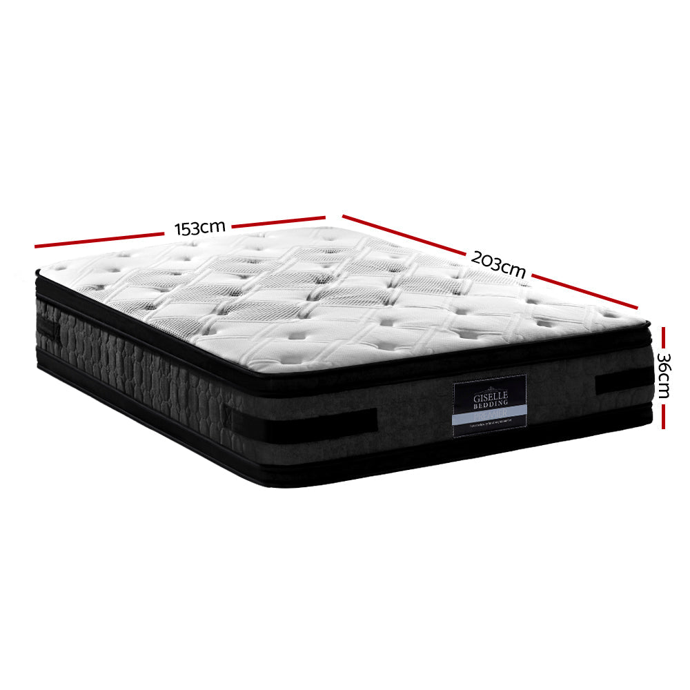Giselle Bedding Luna Euro Top Cool Gel Pocket Spring Mattress 36cm Thick Queen Giselle Bedding