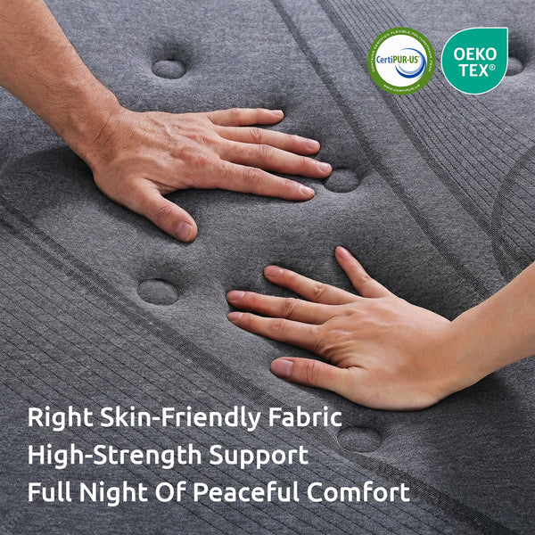 Levitex 33 cm Mattress 8.0 Extra Firm 7-Zone Pocket Spring Mattress with Dual-Row Edge Support & Breathable Knit Cover Double Awezingly