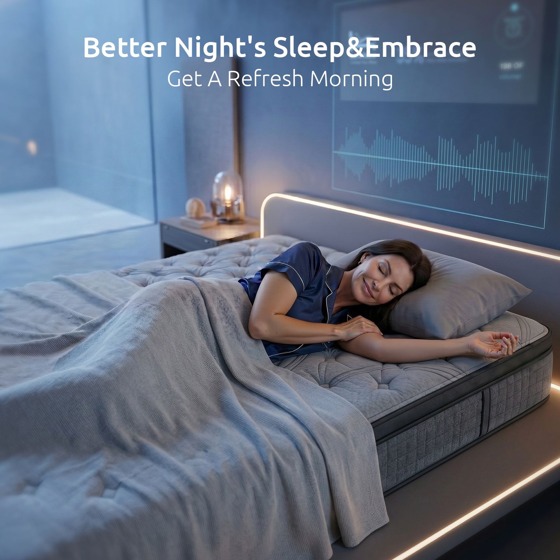 Levitex 33 cm Mattress 8.0 Extra Firm 7-Zone Pocket Spring Mattress with Dual-Row Edge Support & Breathable Knit Cover King Single Awezingly
