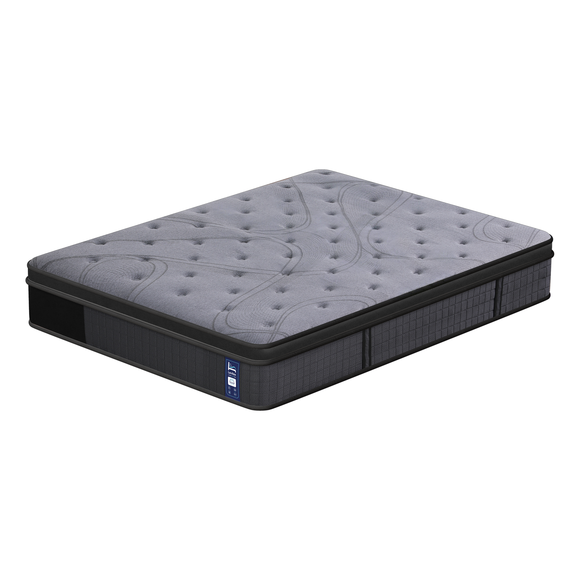 Levitex 33 cm Mattress 8.0 Extra Firm 7-Zone Pocket Spring Mattress with Dual-Row Edge Support & Breathable Knit Cover Queen Awezingly
