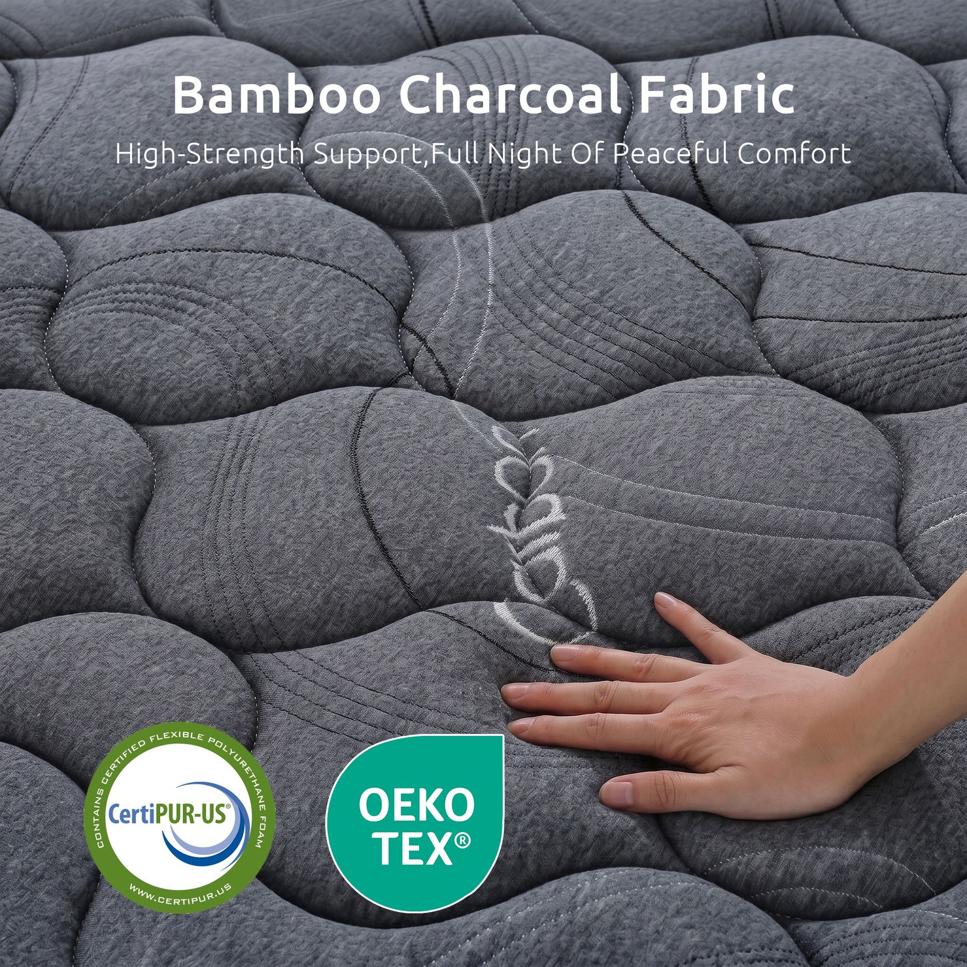 Levitex 25 cm Hybrid Pocket Spring Mattress Firm with 4cm Egg Crate Foam for Deep Sleep Bamboo Charcoal Fabric ‌King Single Awezingly