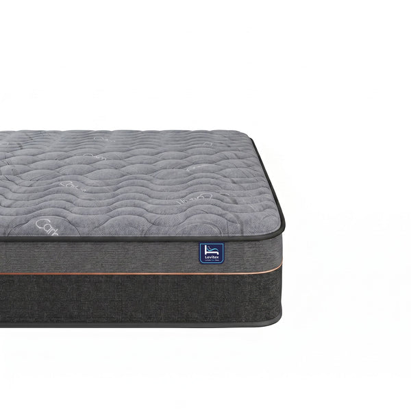 Levitex 25 cm Hybrid Pocket Spring Mattress Firm with 4cm Egg Crate Foam for Deep Sleep Bamboo Charcoal Fabric Queen Awezingly