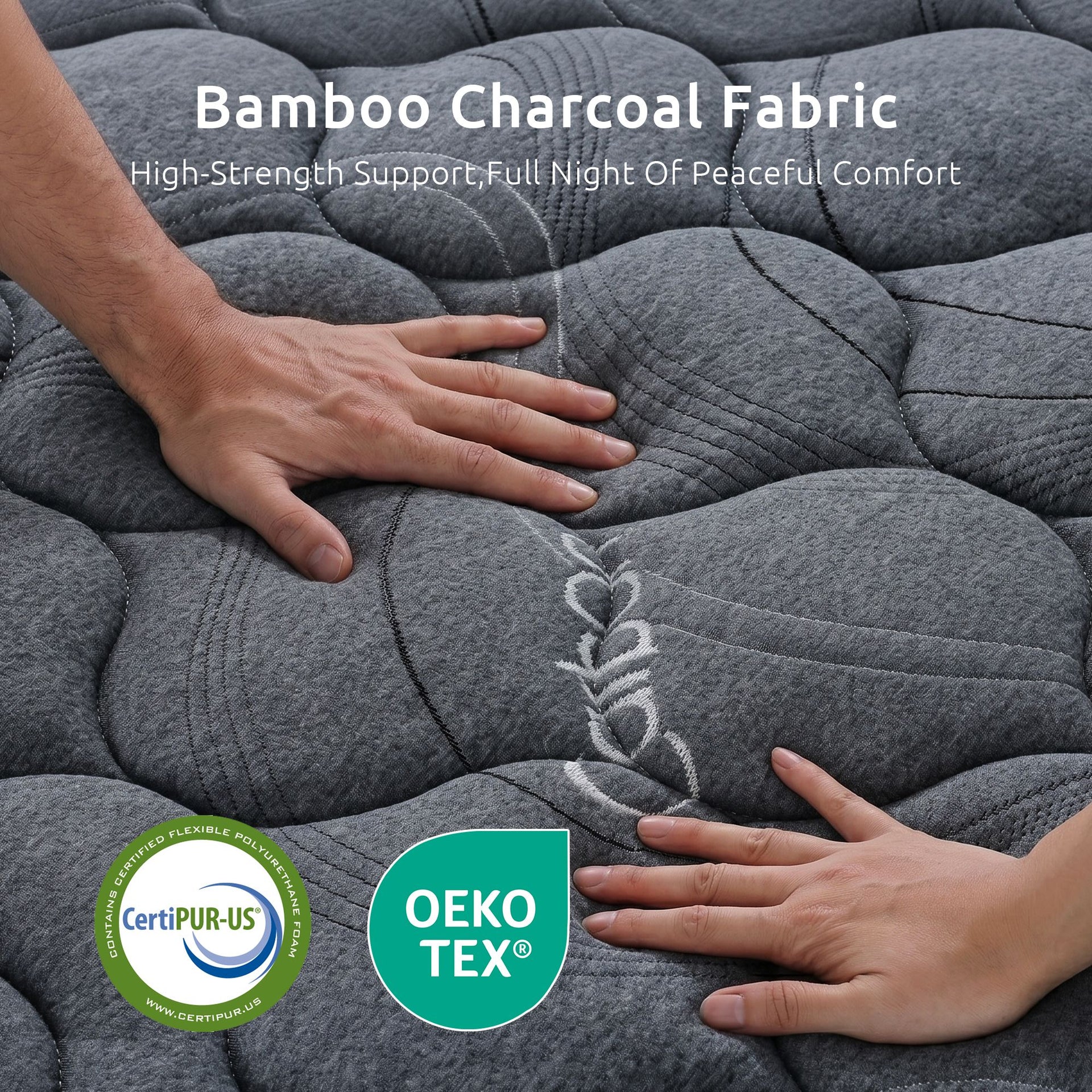 Levitex 25 cm Hybrid Pocket Spring Mattress Firm with 4cm Egg Crate Foam for Deep Sleep Bamboo Charcoal Fabric Queen Awezingly