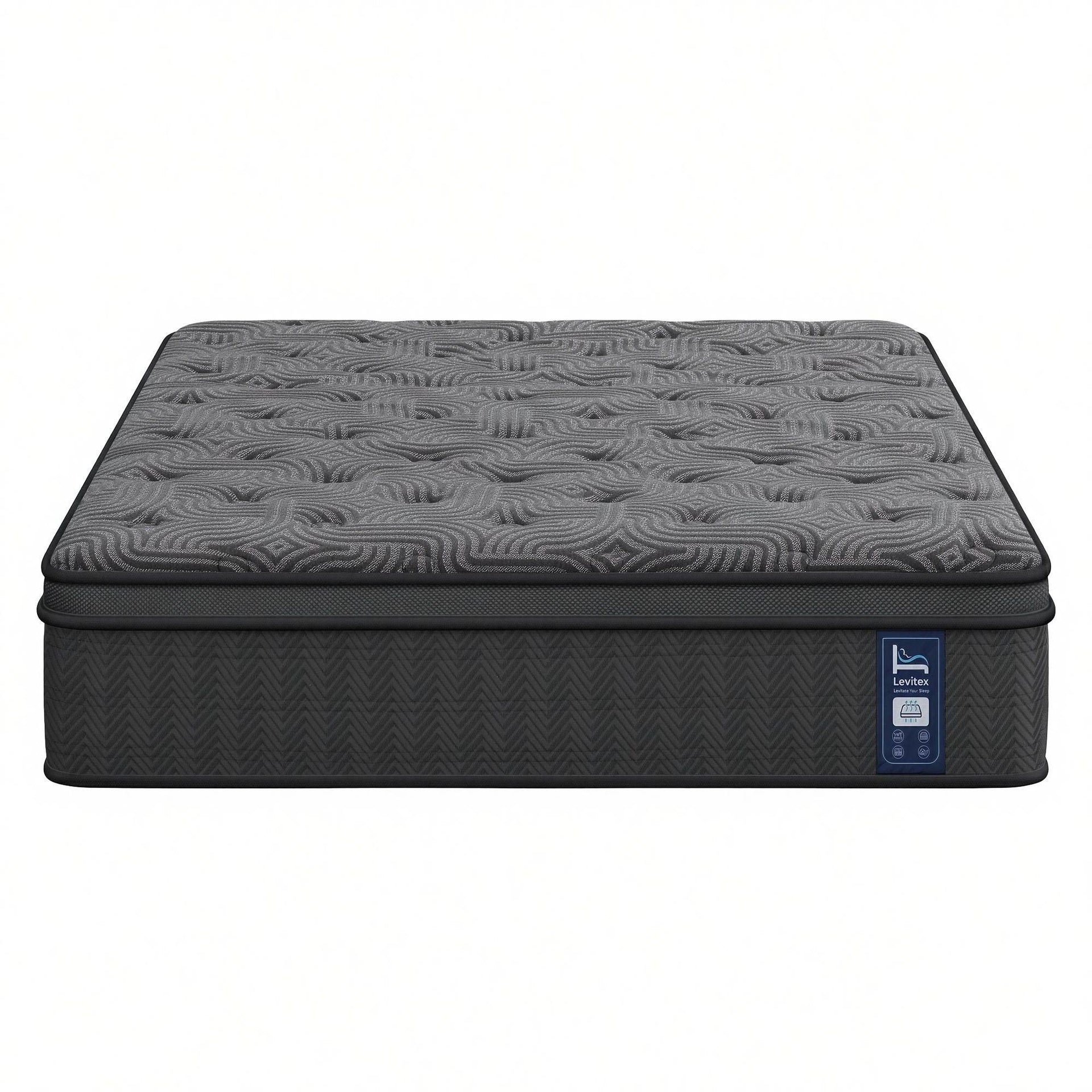 Levitex 34 cm Pocket Spring Mattress with Reinforced Edge Support & 5-Zone Pressure Relief Breathable Gel Memory Foam Hybrid Mattress for Back Pain king Awezingly