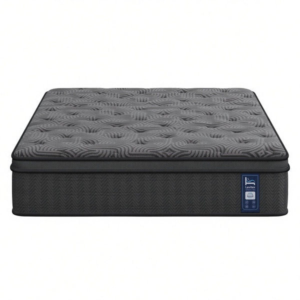 Levitex 34 cm Pocket Spring Mattress with Reinforced Edge Support & 5-Zone Pressure Relief Breathable Gel Memory Foam Hybrid Mattress for Back Pain king Awezingly
