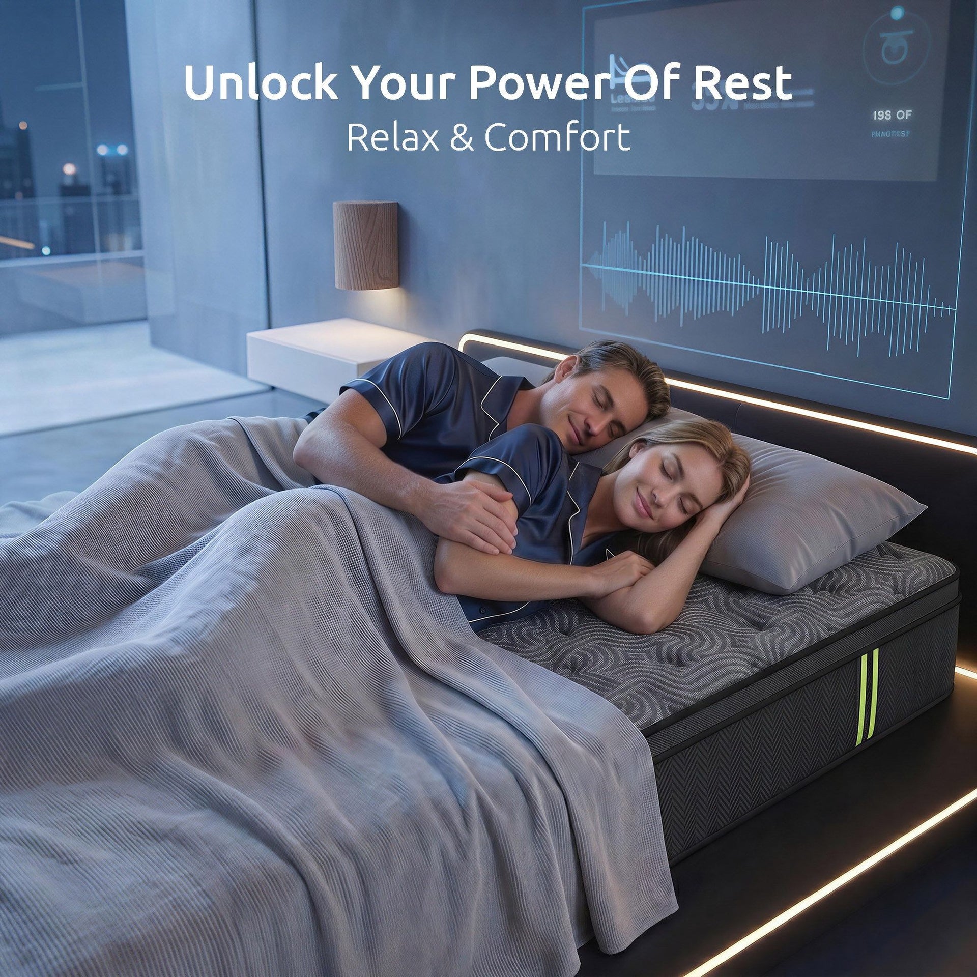 Levitex 34 cm Pocket Spring Mattress with Reinforced Edge Support & 5-Zone Pressure Relief Breathable Gel Memory Foam Hybrid Mattress for Back Pain king Awezingly