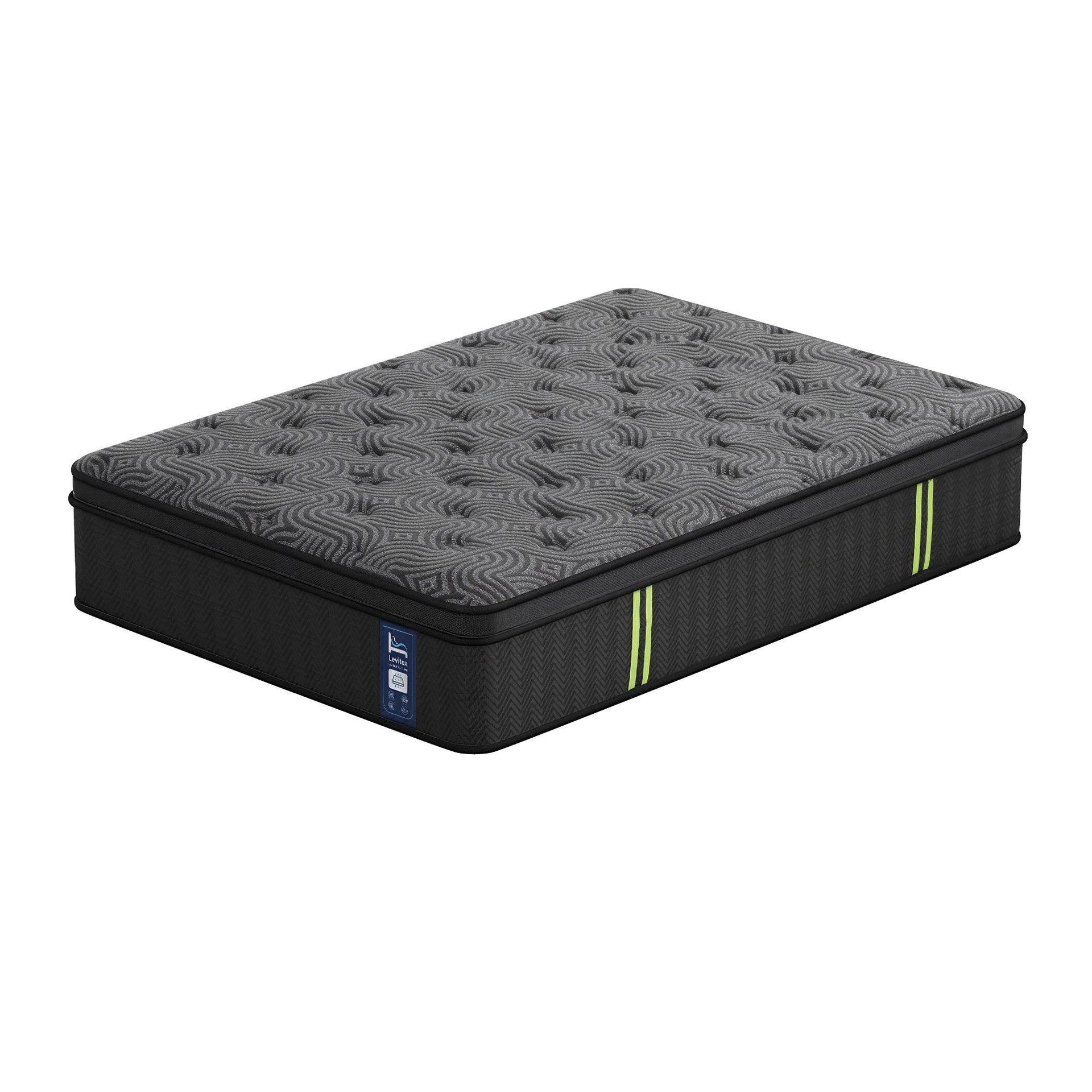 Levitex 34 cm Pocket Spring Mattress with Reinforced Edge Support & 5-Zone Pressure Relief Breathable Gel Memory Foam Hybrid Mattress for Back Pain Single Awezingly