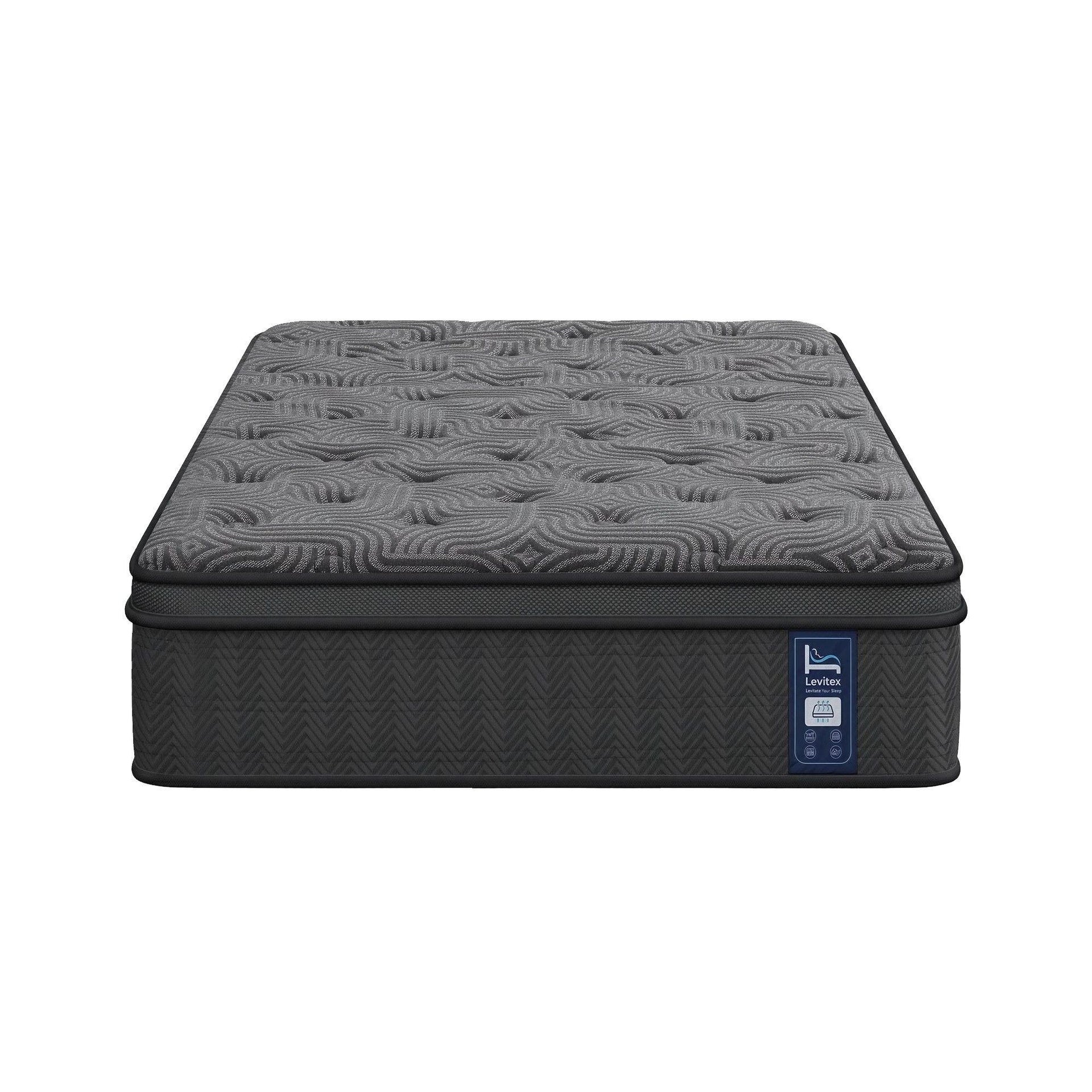 Levitex 34 cm Pocket Spring Mattress with Reinforced Edge Support & 5-Zone Pressure Relief Breathable Gel Memory Foam Hybrid Mattress for Back Pain Single Awezingly
