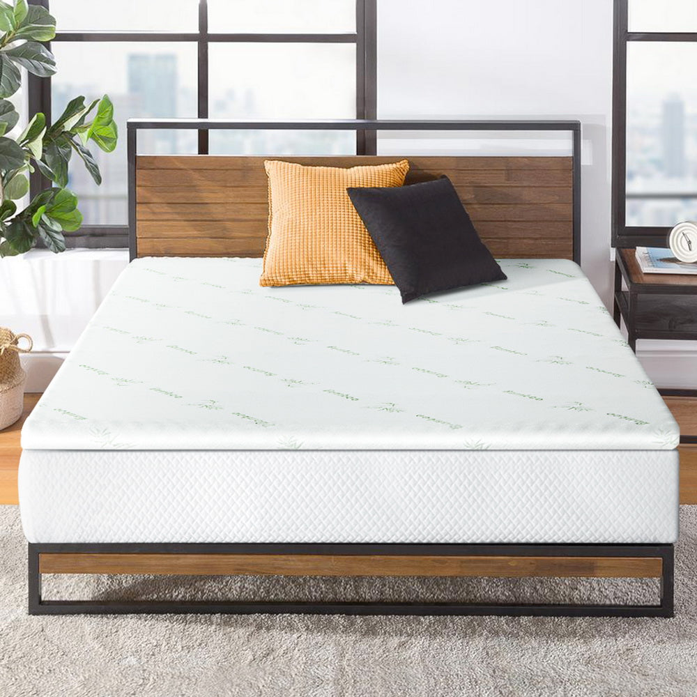 Giselle Bedding Memory Foam Mattress Topper Cool Gel Bed Mat Bamboo 10cm King Does Not Apply