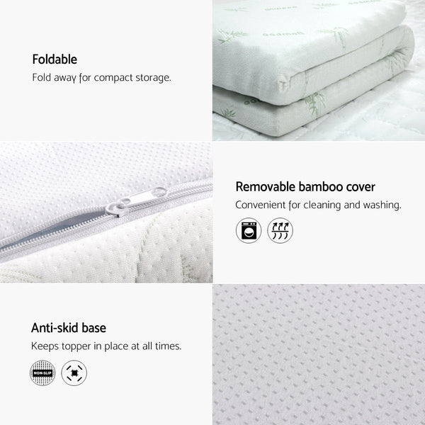 Giselle Bedding Memory Foam Mattress Topper Cool Gel 5cm King Single Giselle Bedding