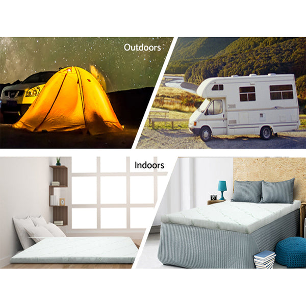 Giselle Bedding Memory Foam Mattress Topper Cool Gel 8cm Double Does Not Apply