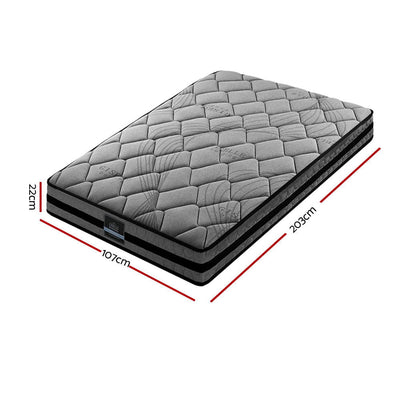 Giselle Bedding Wendell Pocket Spring Mattress 22cm Thick – King Single