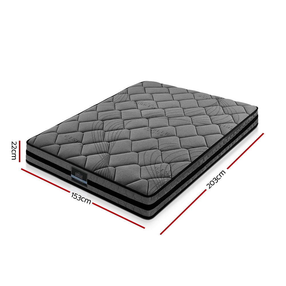 Giselle Bedding Wendell Pocket Spring Mattress 22cm Thick Queen Giselle Bedding
