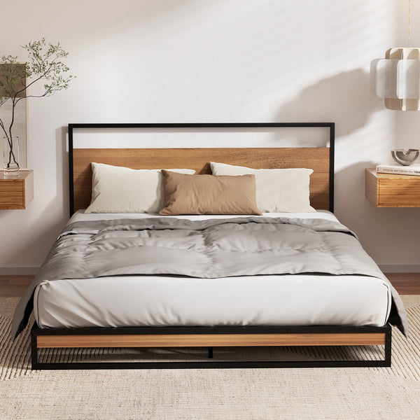Artiss Bed Frame Queen Size Metal Frame DANE with Mattress Artiss