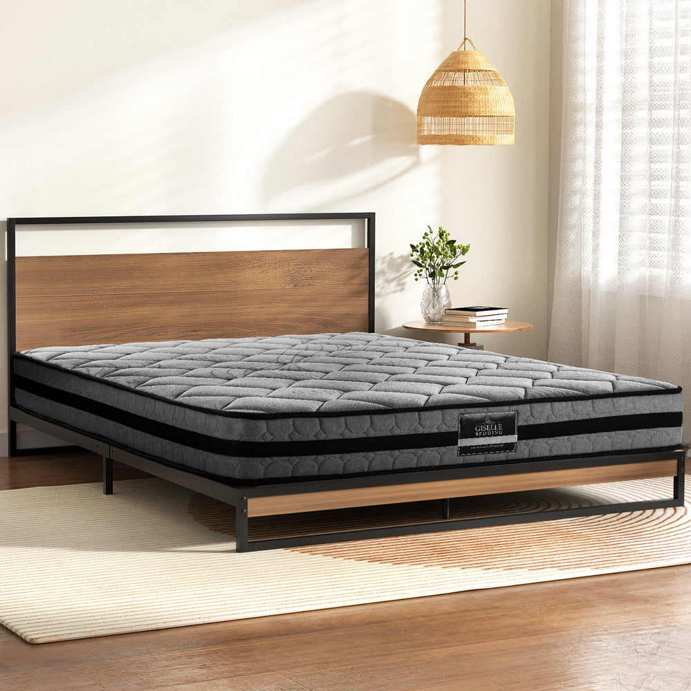 Artiss Bed Frame Queen Size Metal Frame DANE with Mattress Artiss