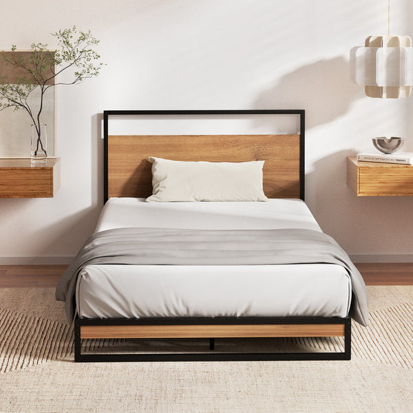 Artiss  Metal Bed Frame Single Size Beds Platform with Mattress Artiss