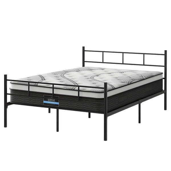 Artiss Bed Frame Double Metal Bed Frames SOL with Mattress Awezingly