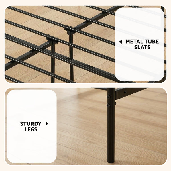 Artiss Bed Frame Double Metal Bed Frames SOL with Mattress Awezingly